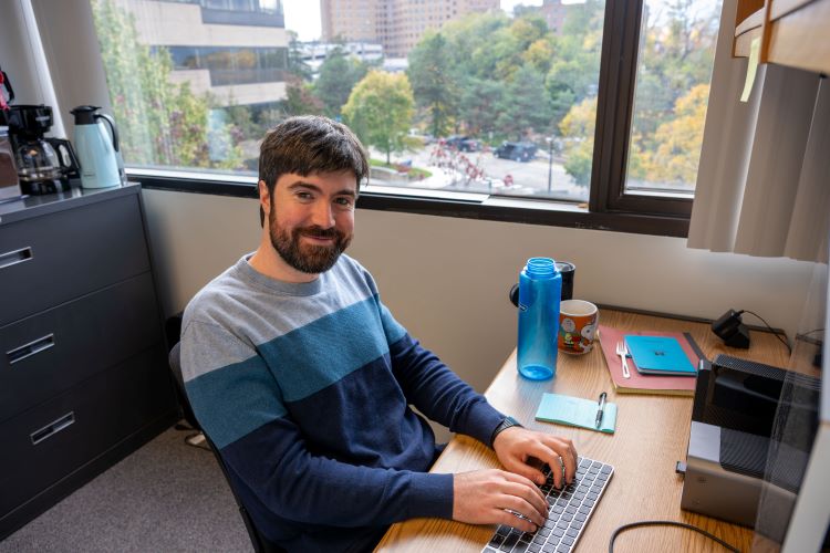Dr. Nicholas Neuchterlein in his office.